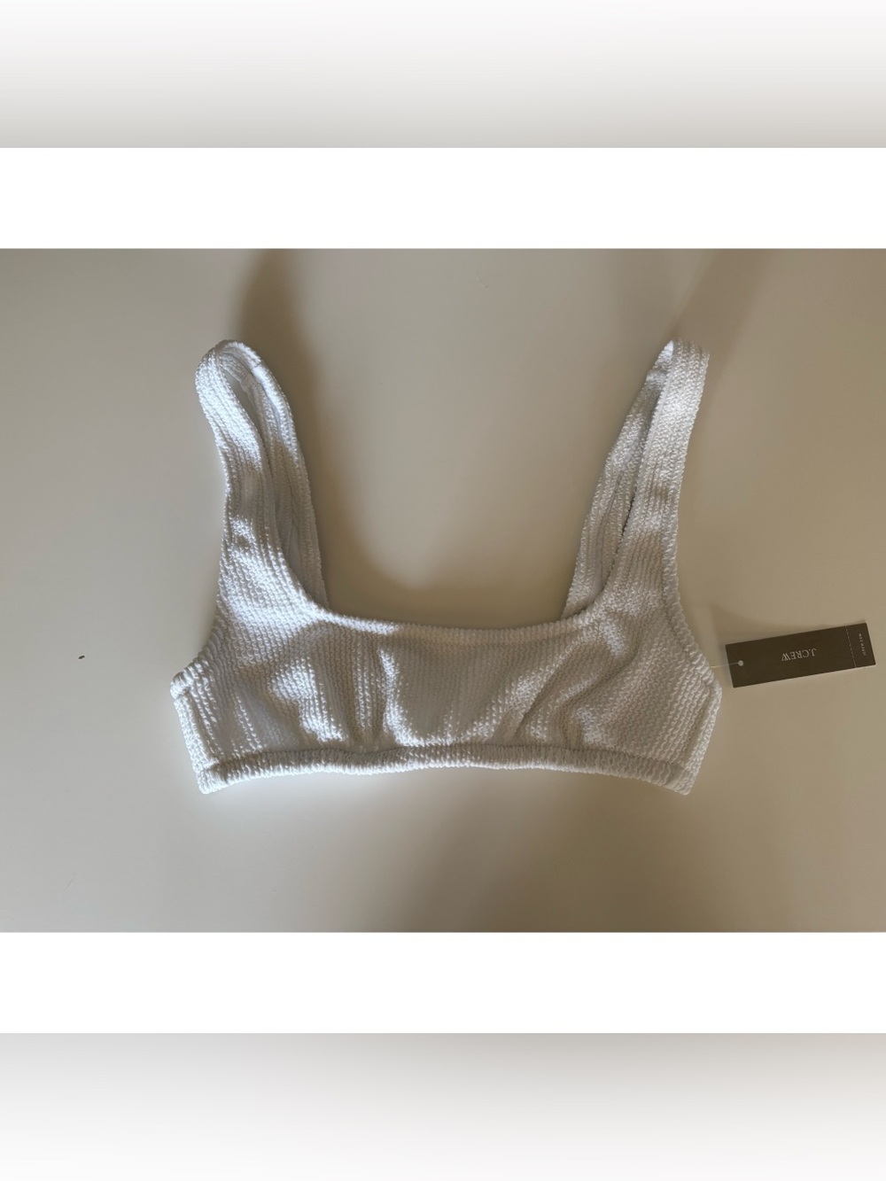 J. Crew scrunchie square neck bikini top